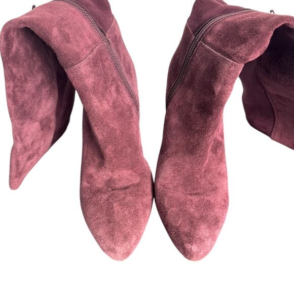 Vince Camuto Dark Plum Suede Knee High Boots - Picture 6 of 10